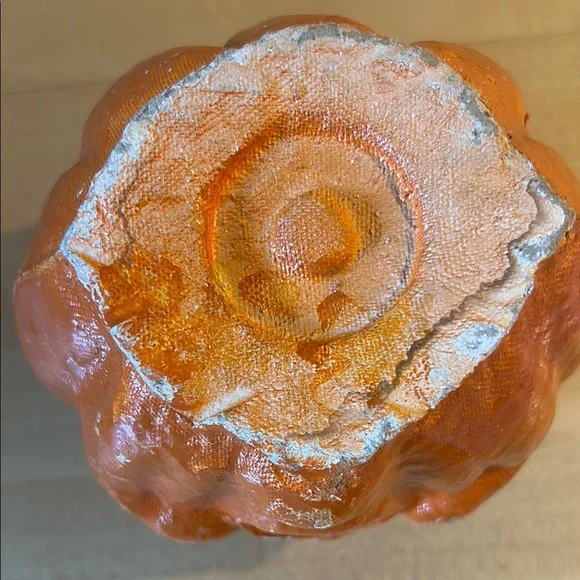 Rustic Orange Pumpkin Candy Holder - Picture 4 of 4